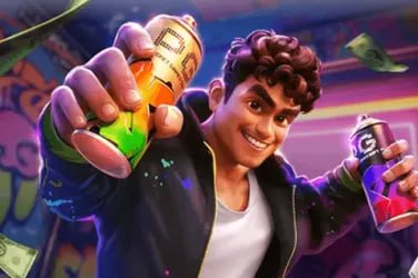 Tampilan gameplay permainan slot rans slot menunjukkan gulungan, payline, dan tombol putar